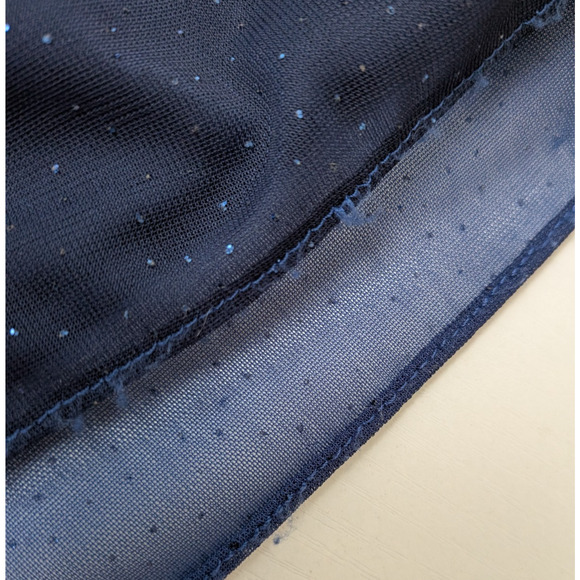 Vintage Betsy Adam Prom Dress Maxi Gown 10 Blue Ombre Y2K Ruffle Fairy 90S Glam - Picture 14 of 16